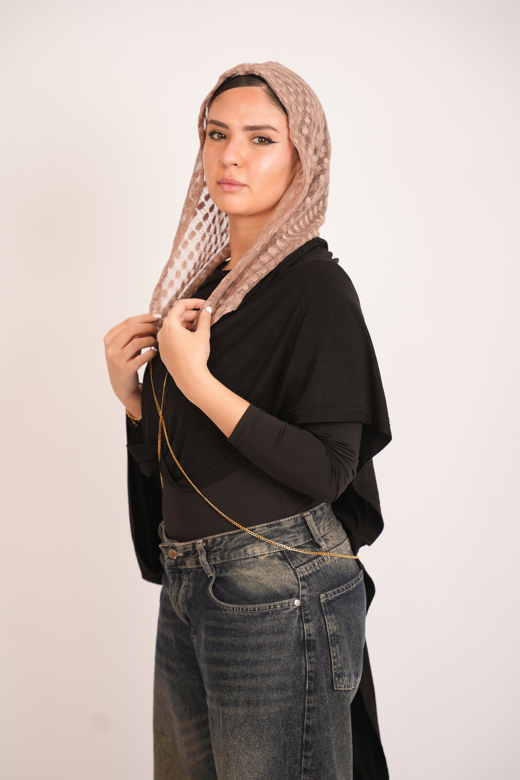 Evening Balaclava in Beige