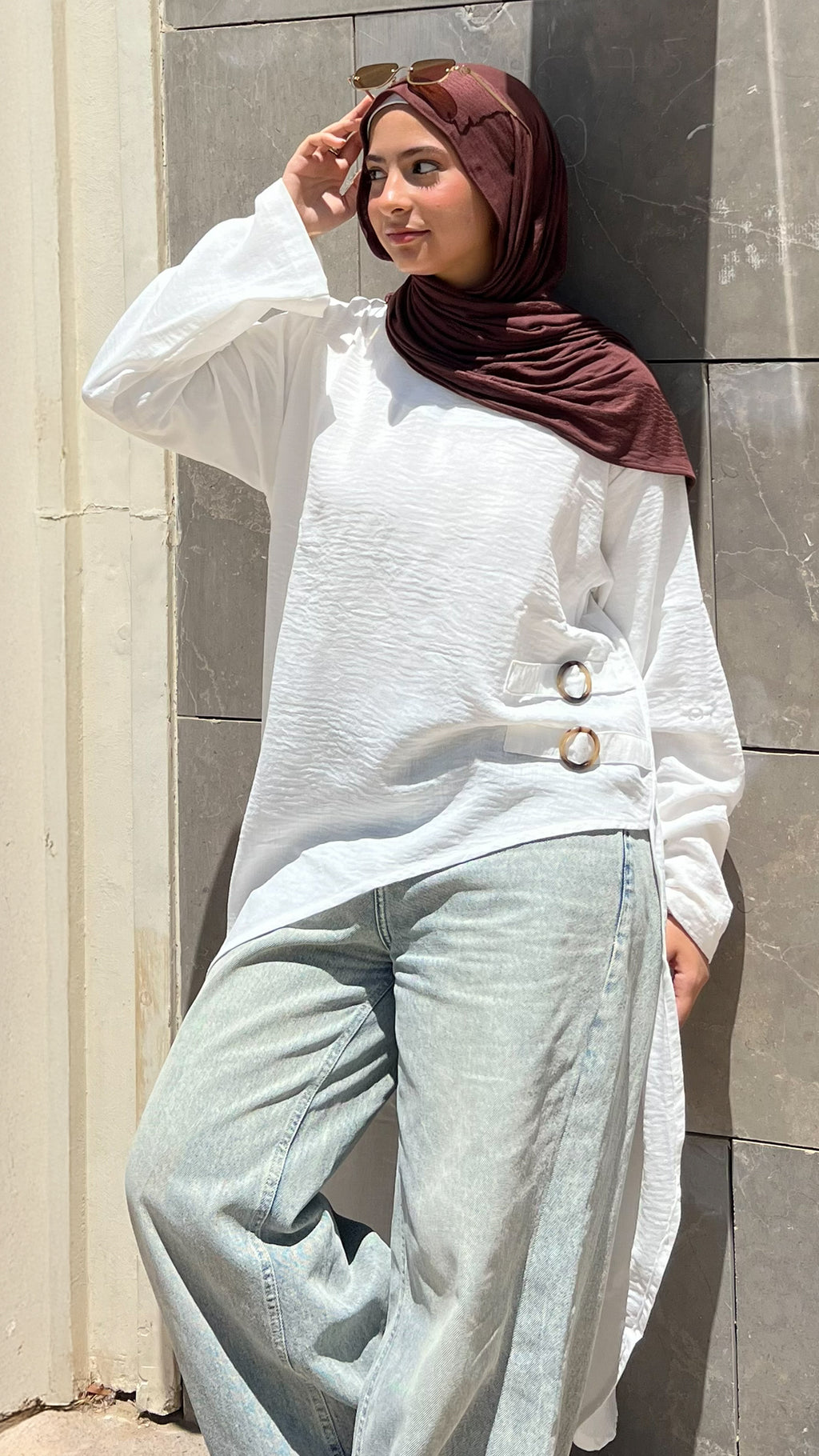 Sabrina Linen Blouse in White
